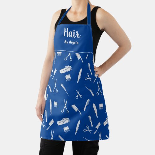 Personalized Hair Stylist Navy Apron