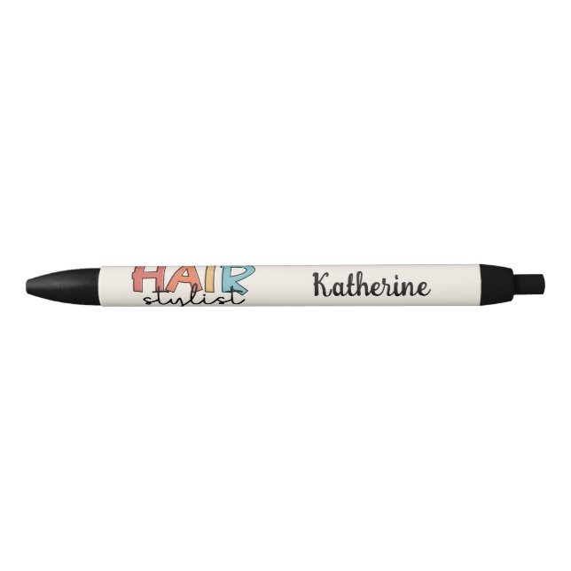Personalized Hair Stylist Retro Hairdresser Gift Pen (Front)