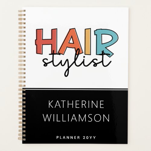 Personalized Hair Stylist Retro Hairdresser Gift Planner