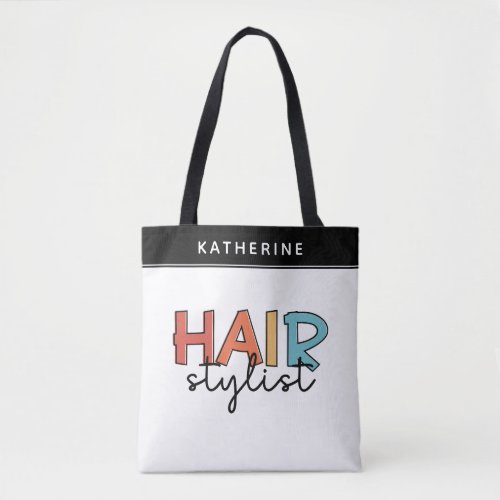 Personalized Hair Stylist Retro Hairdresser Gift Tote Bag