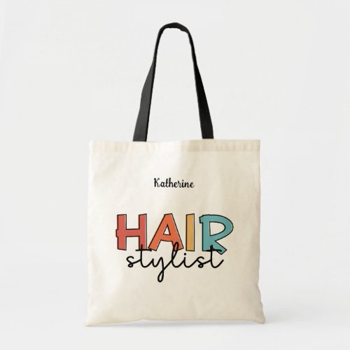 Personalized Hair Stylist Retro Hairdresser Gift Tote Bag