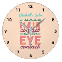 Personalized Hair Stylist RETRO Salon Cool Large Clock