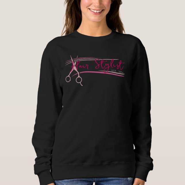 Personalized Hair Stylist Sweatshirt (Front)
