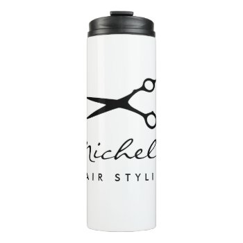 Personalized Hair Stylist Thermal Tumbler Mug Gift by logotees at Zazzle