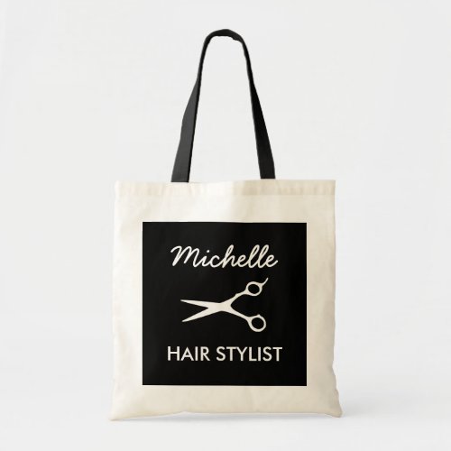 Personalized hairdresser tote bag for hair stylist
