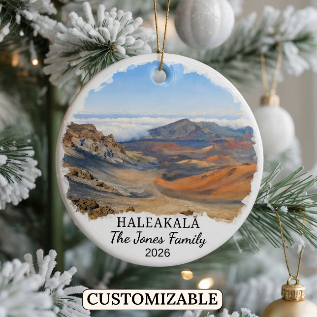 Personalized Haleakalā National Park Custom Hawaii Ceramic Ornament (Creator Uploaded)