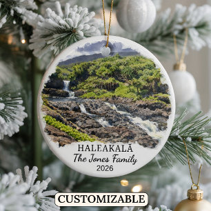 Personalized Haleakalā National Park Custom Hawaii Ceramic Ornament