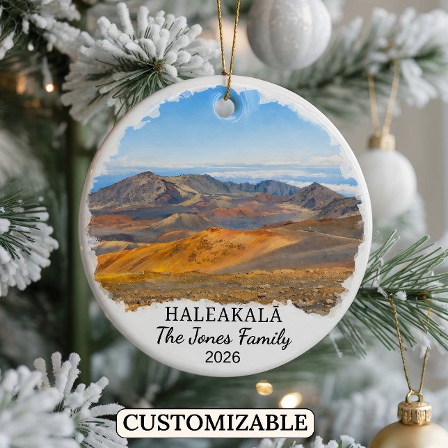 Personalized Haleakalā National Park Custom Hawaii Ceramic Ornament (Creator Uploaded)