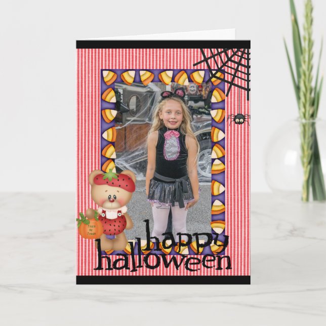 Personalized Halloween Add Photo Card (Front)