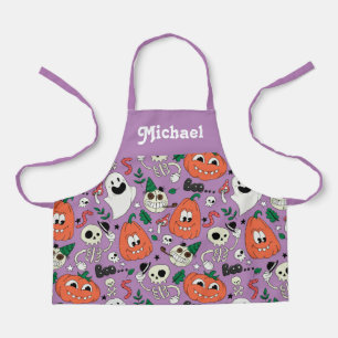 Personalized Halloween apron for kids