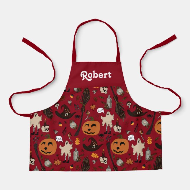 Personalized Halloween apron for kids (Front)