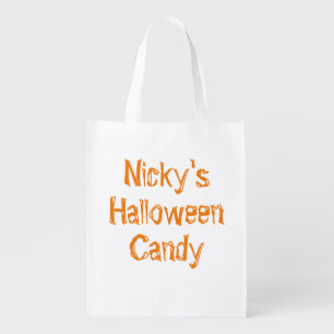 "Personalized Halloween Bag" Grocery Bag