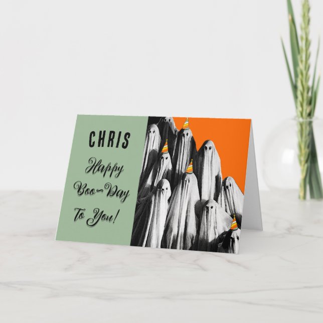 Personalized Halloween Birthday Card (Front)