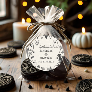 Personalized Halloween Birthday Paper Classic Round Sticker