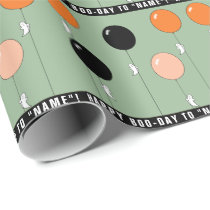 Personalized Halloween Birthday Wrapping Paper