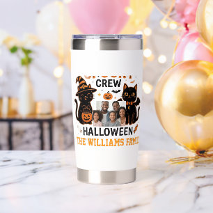 Personalized Halloween Black Cat Family Collection Insulated Tumbler