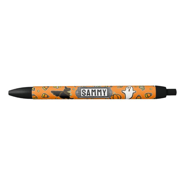 Personalized Halloween Black Ink Pen (Front)