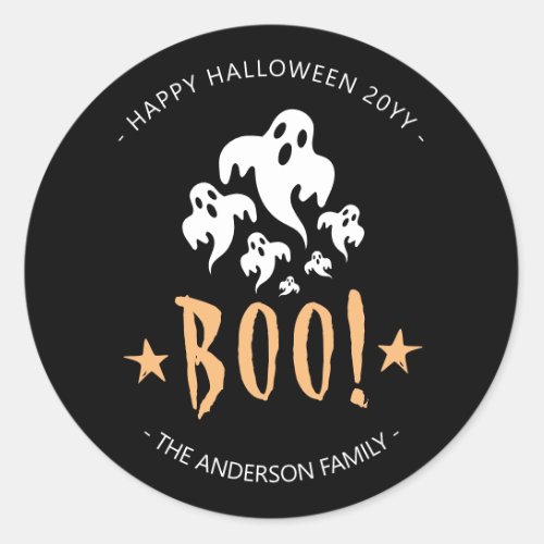 Personalized Halloween Boo Sticker