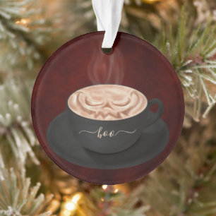 Personalized Halloween Cappuccino Jack-o-lantern Ornament