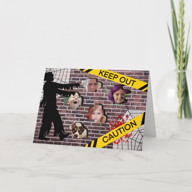 Personalized Halloween Card with Family Photos (Front)