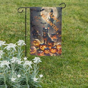 Personalized Halloween Cat Garden Flag