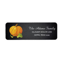 Personalized Halloween Chalkboard Little Pumpkin L Label
