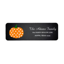 Personalized Halloween Chalkboard Little Pumpkin Label