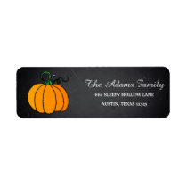 Personalized Halloween Chalkboard Little Pumpkin Label
