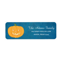 Personalized Halloween Chalkboard Little Pumpkin Label