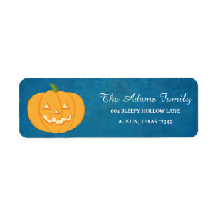 Personalized Halloween Chalkboard Little Pumpkin Label