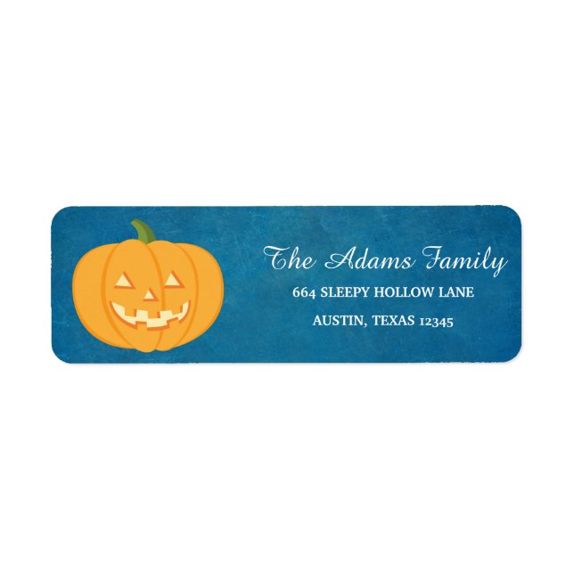 Personalized Halloween Chalkboard Little Pumpkin Label (Front)
