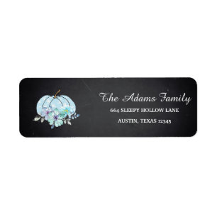 Personalized Halloween Chalkboard Little Pumpkin Label