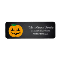 Personalized Halloween Chalkboard Little Pumpkin Label