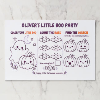 Personalized Halloween Coloring Activity Paper Pad
