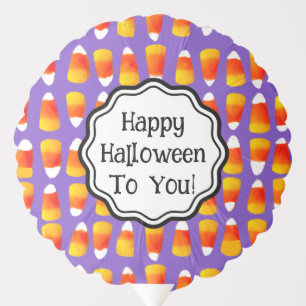 Personalized Halloween Crazy Candy Corn  Balloon