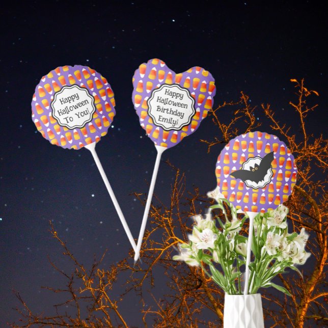 Personalized Halloween Crazy Candy Corn  Balloon (Scary sweets!)