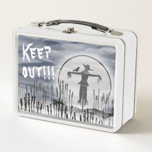 Personalized Halloween Creepy Scarecrow Metal Lunch Box