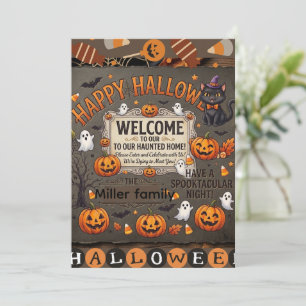 Personalized Halloween Family Decor & Apparel - Sp Invitation