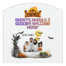 Personalized Halloween Family Photo Door Sign | Gh