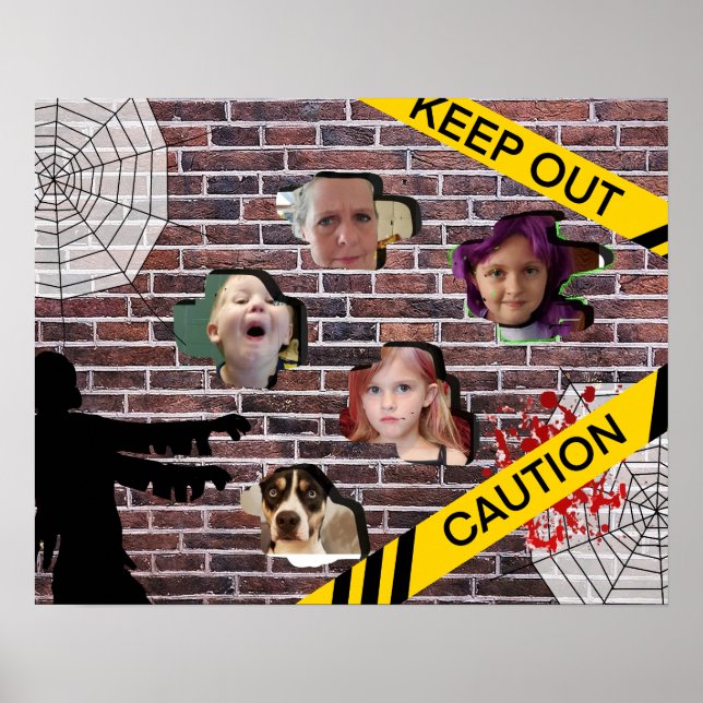 Personalized Halloween Family Photo Poster (Front)
