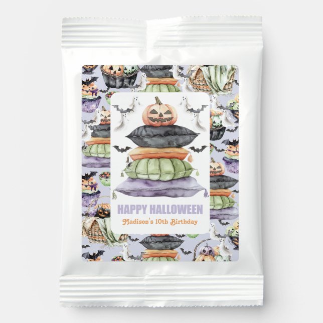 Personalized Halloween Favor Hot Chocolate Drink Mix (Front)