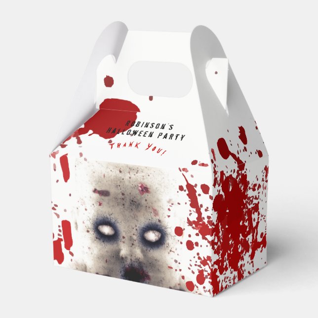 Personalized HALLOWEEN Gable Box CREEPY DOLL Blood (Front Side)