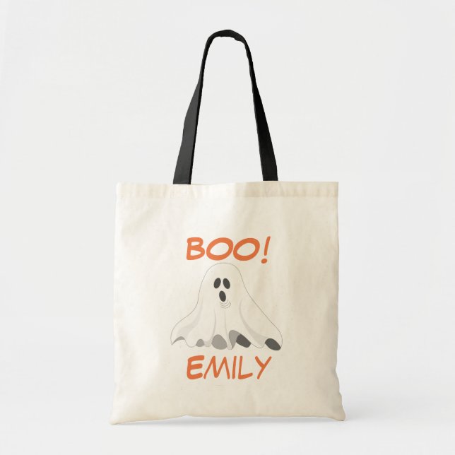 Personalized Halloween Ghost Tote (Front)