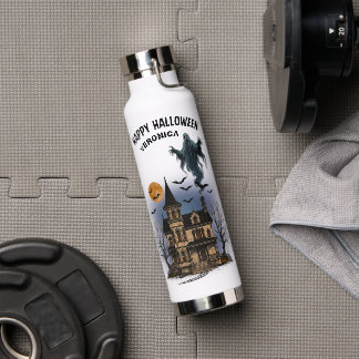 Personalized Halloween Ghost Water Bottle