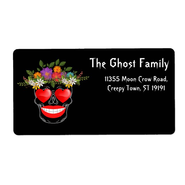 Personalized Halloween Ghosts Pumpkin Label (Front)