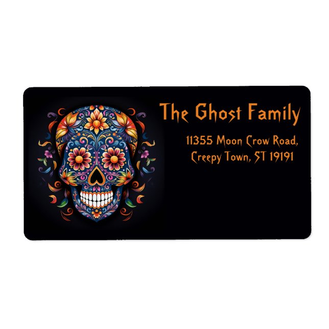 Personalized Halloween Ghosts Pumpkin Label (Front)
