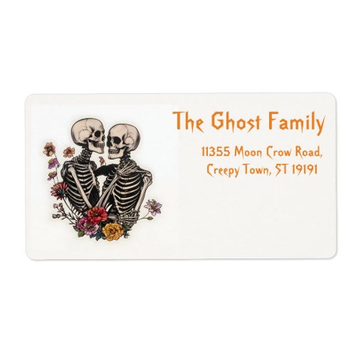 Personalized Halloween Ghosts Pumpkin Label