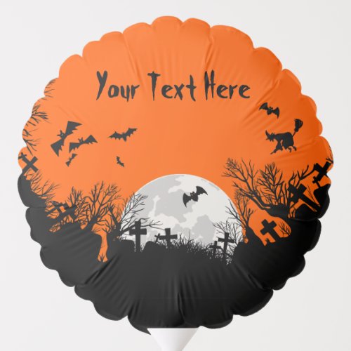 Personalized Halloween Graveyard Balloon