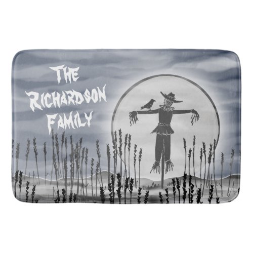 Personalized Halloween Horror Creepy Scarecrow  Bath Mat