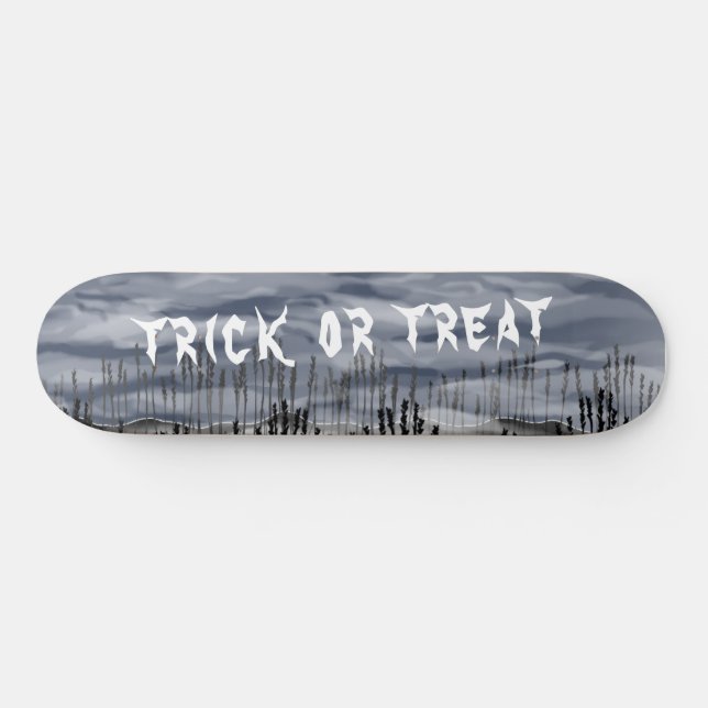 Personalized Halloween Horror Creepy Skateboard (Horz)